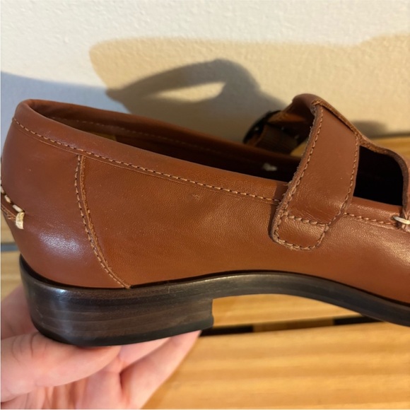 Everlane Leather Loafers Tan Buckle - Picture 5 of 7